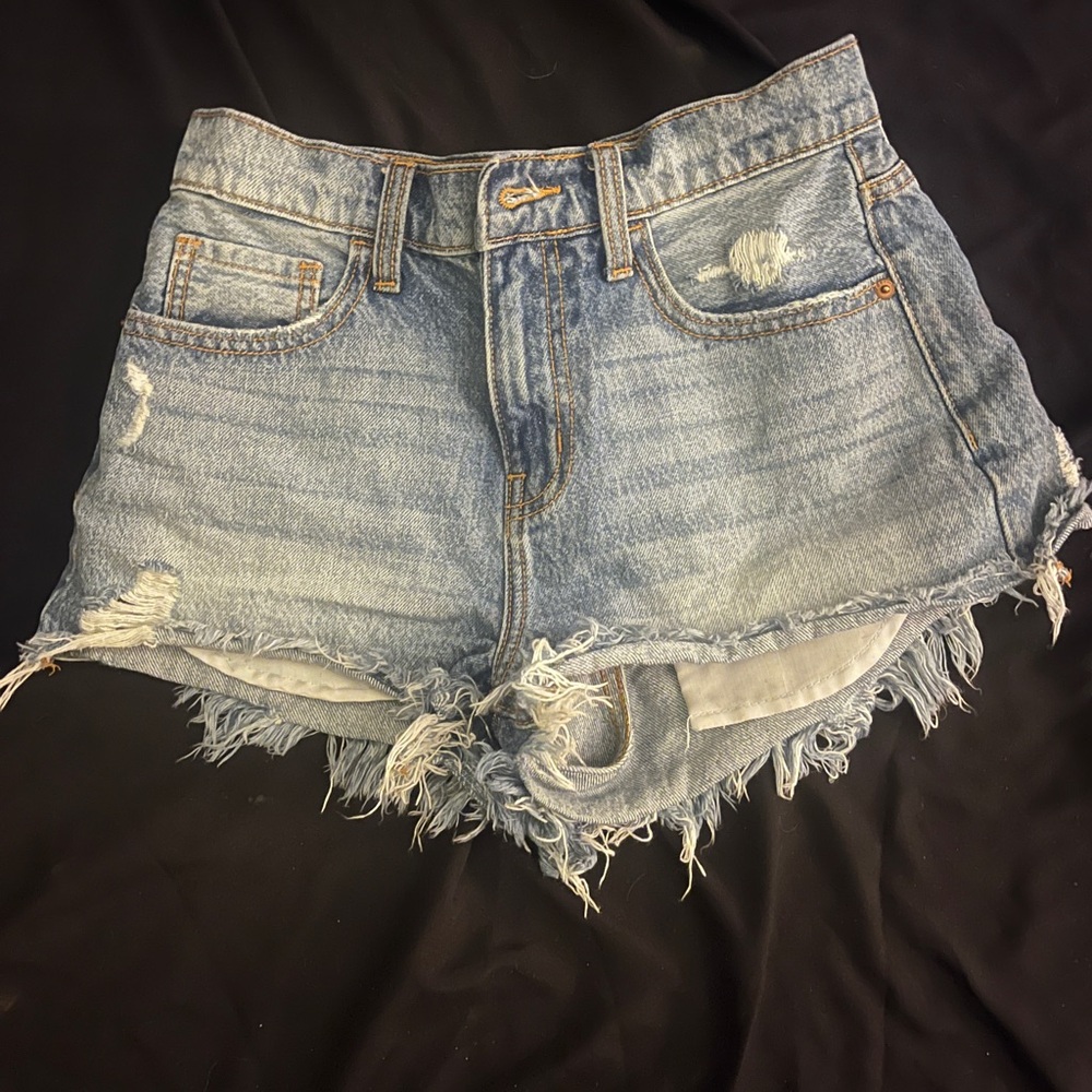 Distressed Denim Shorts